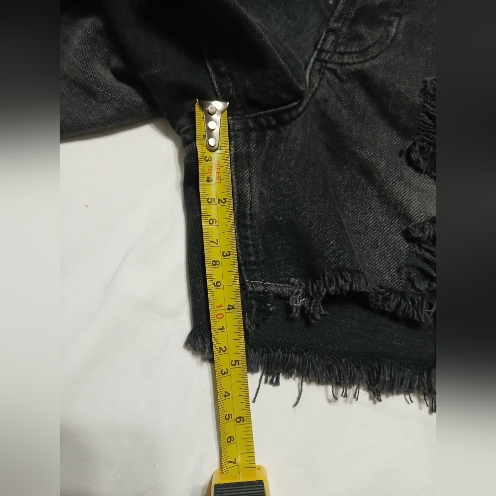 We The Free‎ Black Jean Shorts High-Rise Distressed - Picture 16 of 16